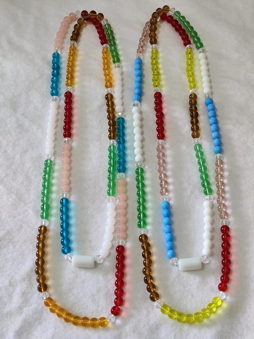 Guias coloridas de vidro